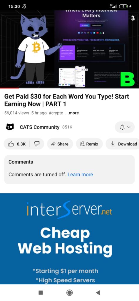 earn $30 Per word cats code