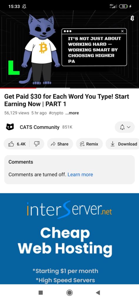 earn $30 Per word cats code