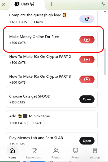 cats video code make money online for free